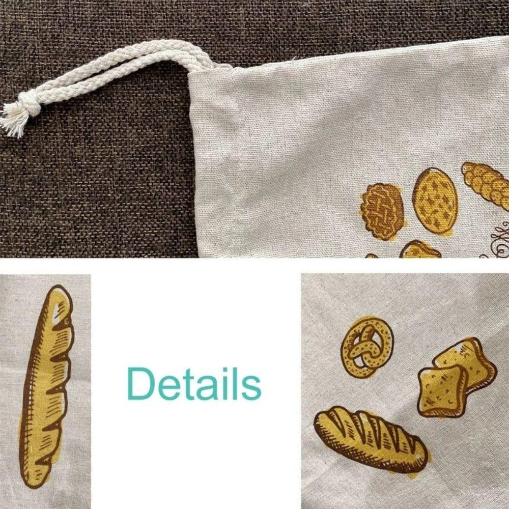 Large Linen Bread Bag Reusable Storage Food Accessories New Homemade Linen Bags