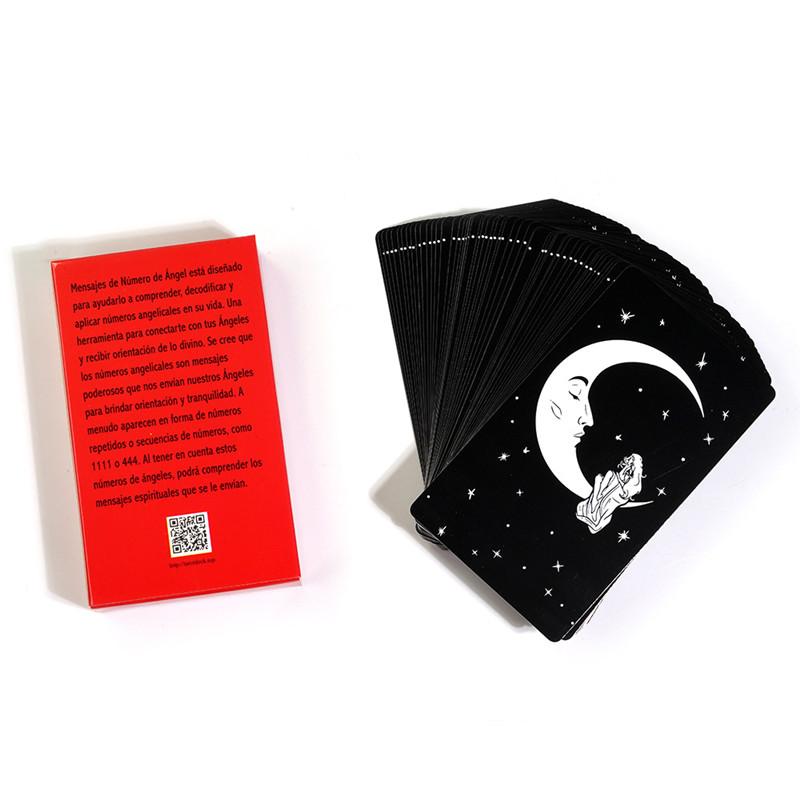 Spanish Angel Number Messages Tarot Cards Fortune Telling 44 Oracle Cards Fate Divination Tarot Deck Family Party Board Game