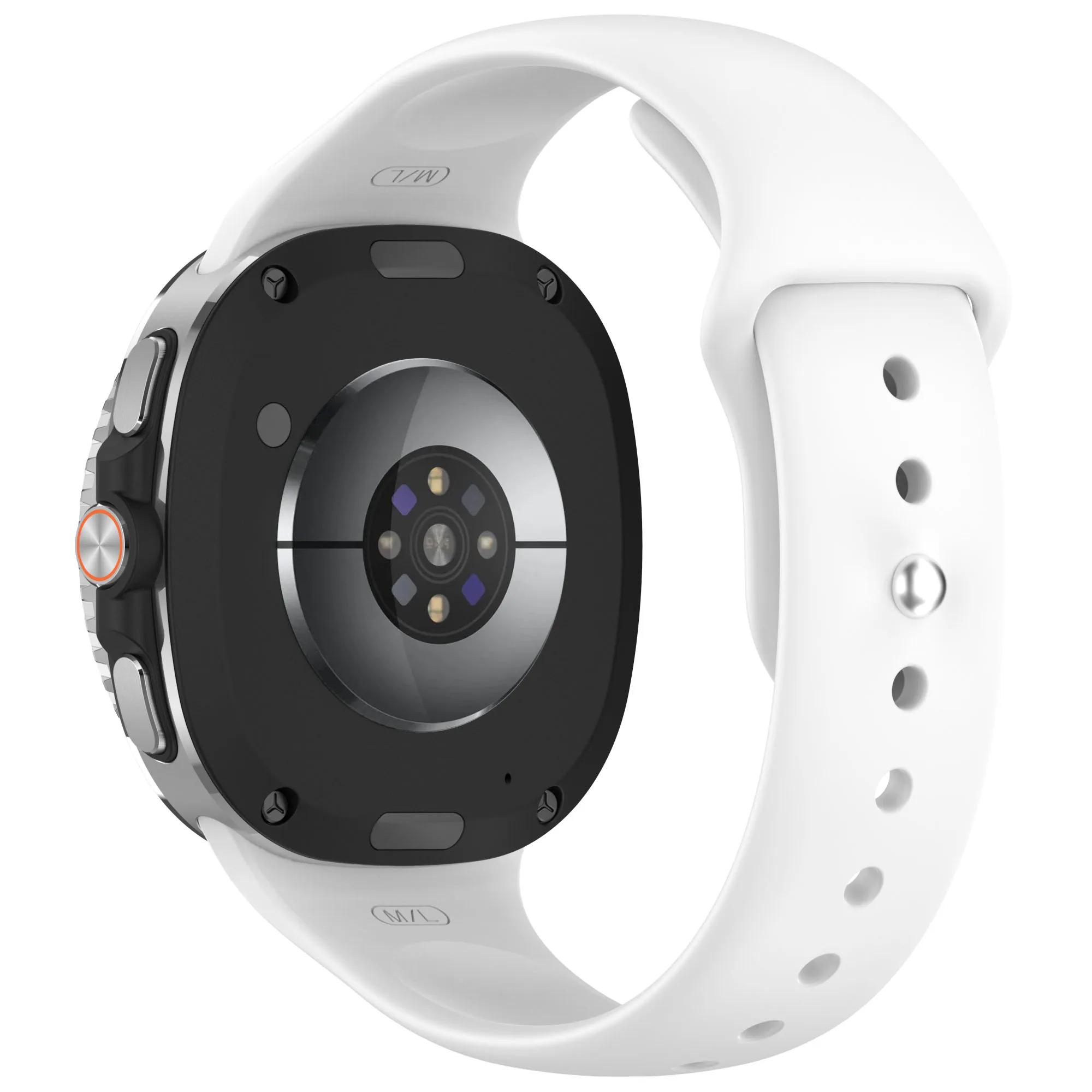 

Soft Silicone Strap for Samsung Galaxy Watch 8/8 Classic Original Replaceable Wristband for Galaxy Watch 8 44mm 40mm Accessories Galaxy Watch 8 40mm білий
