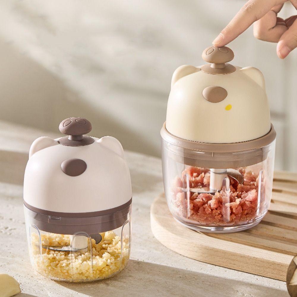 Durable Mini Garlic Mincer Rechargeable Food Processor Garlic Masher Machine  Restaurant