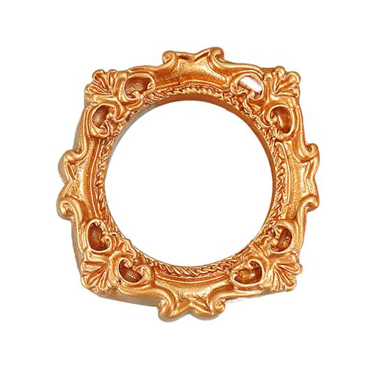 

Vintage Mini Picture Frame Retro Resin Miniature Photo Frame Square Tiny Picture Frame for DIY Jewelry Craft Projects Phone Case Decoration золотистый