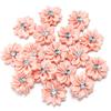 20pcs 4cm Mini Satin Ribbon Flowers Colorful Rhinestone Handmade Flowers For DIY Clothing Sewing Headwear Decoration Accessories