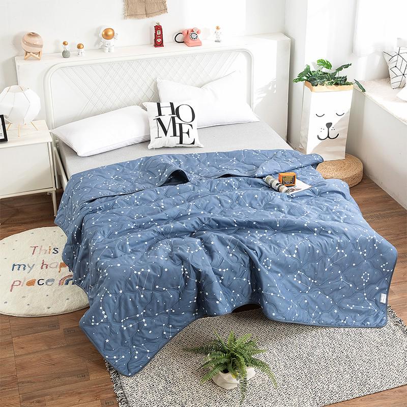 Summer Thin Ultrasonic Aloe Cotton Quilt for Dormitory Students
