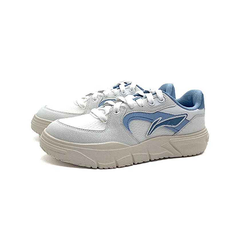 Li-Ning Versatile Fashion Non-Slip Lightweight Breathable Low-Top Skate Shoes Men Sneakers White Gray Blue AGCV073-2