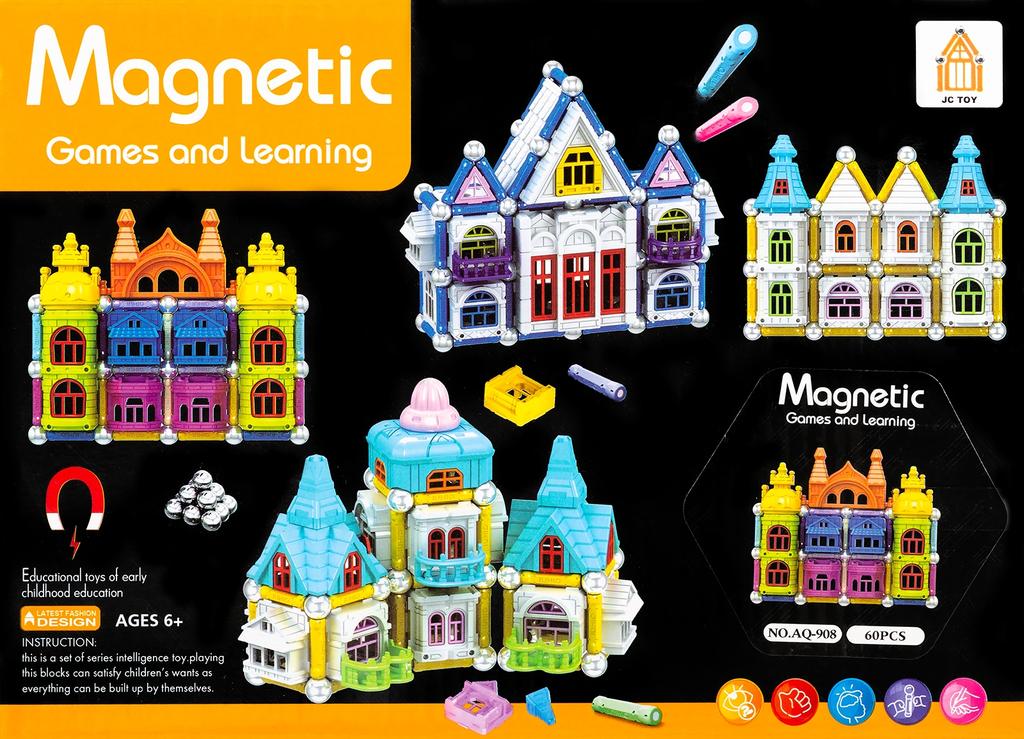 Magnetic Blocks Small Castle 60 pcs
