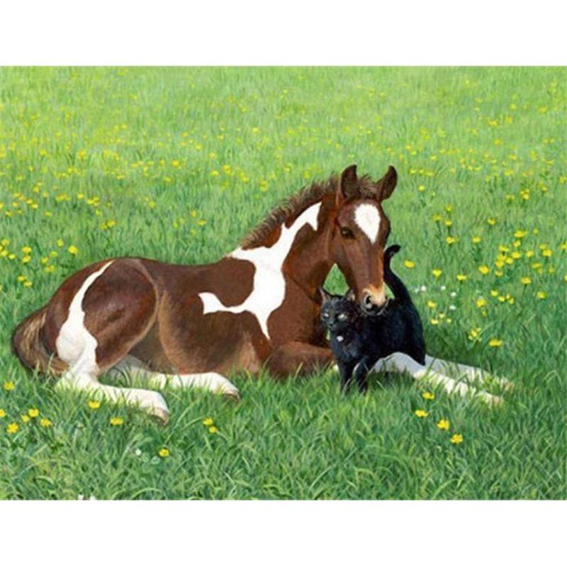 Horse DIY 5D Diamond Painting Full Round Drill Animal Diamond Embroidery Mosaic Cross Stitch Kits Wall Art Home Decor Gift