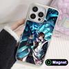 Yugioh Seto Kaiba Phone Case for iPhone 17 16 15 14 13 12 11 Air Pro Max Plus Electroplated Silver Magsafe Cover