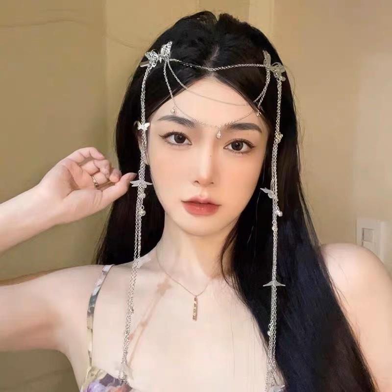 Bohemian Princess Tassel Forehead Pendant - Exotic Ethnic Style Hair Accessory