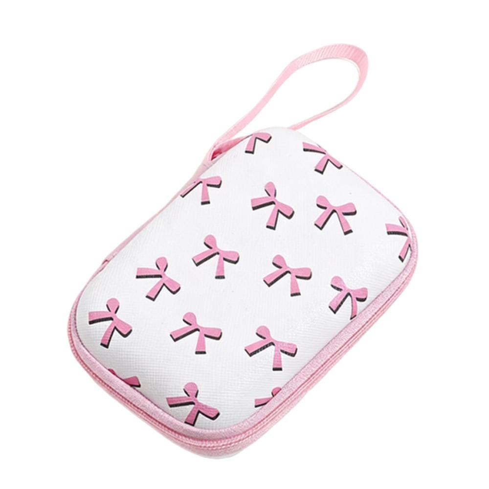 Color Printed EVA Storage Bag Square Shape Cartoon Print Data Cable Storage Protective Cover Anti-collision Headphone Bag