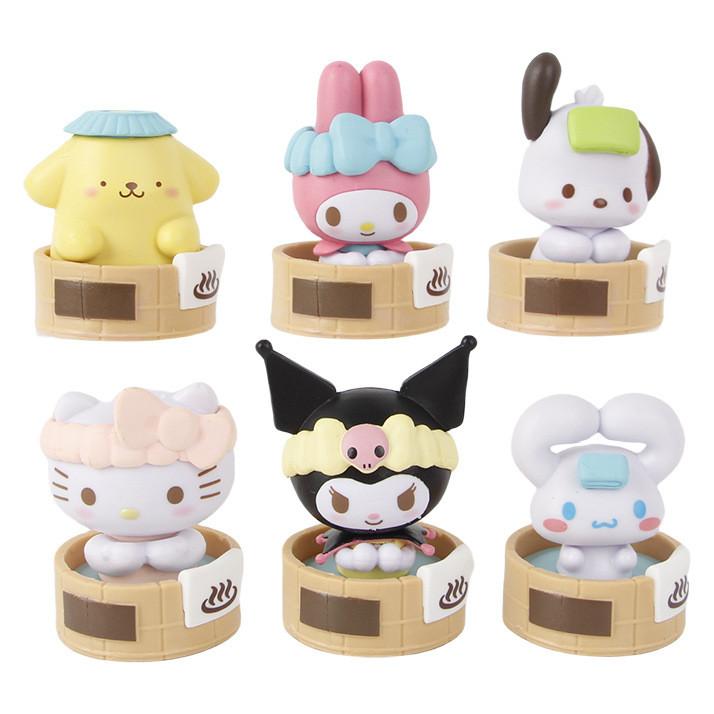 Adorable Sanrio Kuromi Bath Toy Model Figure Blind Box Collectible Set Pvc Material