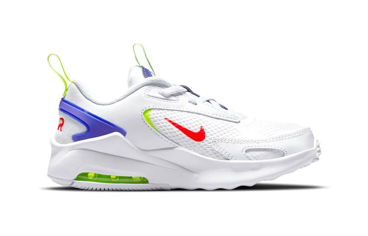 Nike Air Max Bolt Cushioning Abrasion Resistant Breathable Low Top Kids Lifestyle Shoes White Blue Green CW1627-103