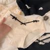 Ladies Summer Pure To Sweet Lace Edge Bow Pure Cotton Soft and Comfortable Low Waist Briefs