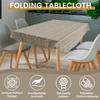 Rustic Stripe Embroidered Tablecloth Elegant Oval Dining Table Cloth Hollow Jacquard Table Cover Decorative Coffee Table Cloth