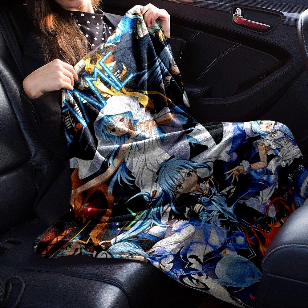 Anime Girl Home Customize Your Name Blankets Soft Cozy And Lightweight For All Seasons Perfect For Picnics Sofa Relaxation Office Warmth Bed Comfort
