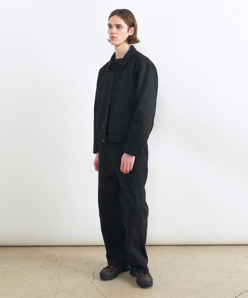 Insilence Paneled Cotton Twill Jacket Black