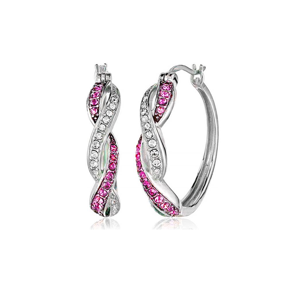 Trendy Colorful Cross-Border Zircon Ear Cuffs - European & American Style