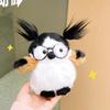 Funny Bird Plush Toy Cute Fat Parrot Sparrow with Glasses & Hair Mini Palm-sized Stuffed Animal for Stress Relief Desk Decor And Gift