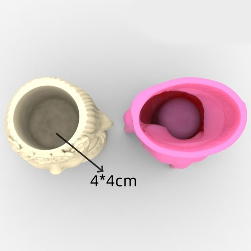 Nonstick Cute Wreath Girls Pen Holder Mold Flower Pot Silicone Mold DIY Crafts Ornament Tool DIY Succulent Planter Mold