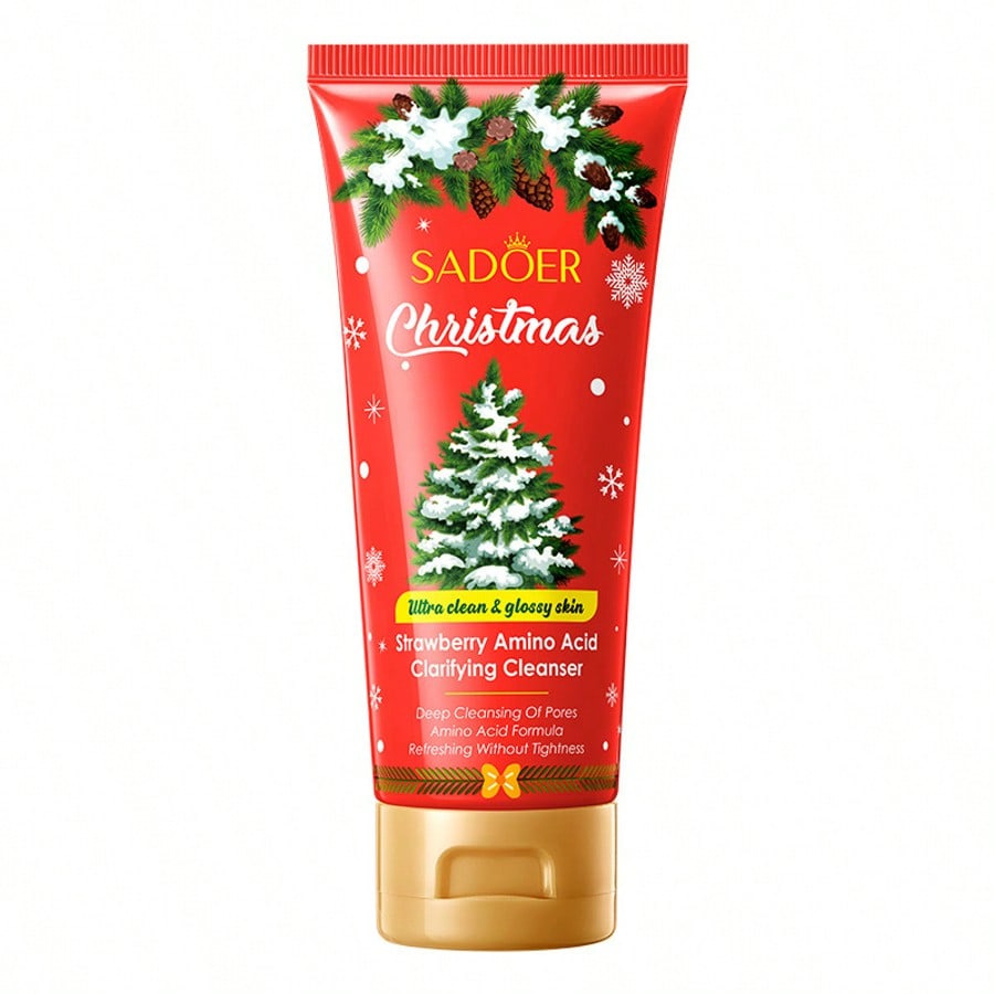 3pcs Christmas Vitamin C Amino Acid Cleansing Milk SADOER Facial Cleanser