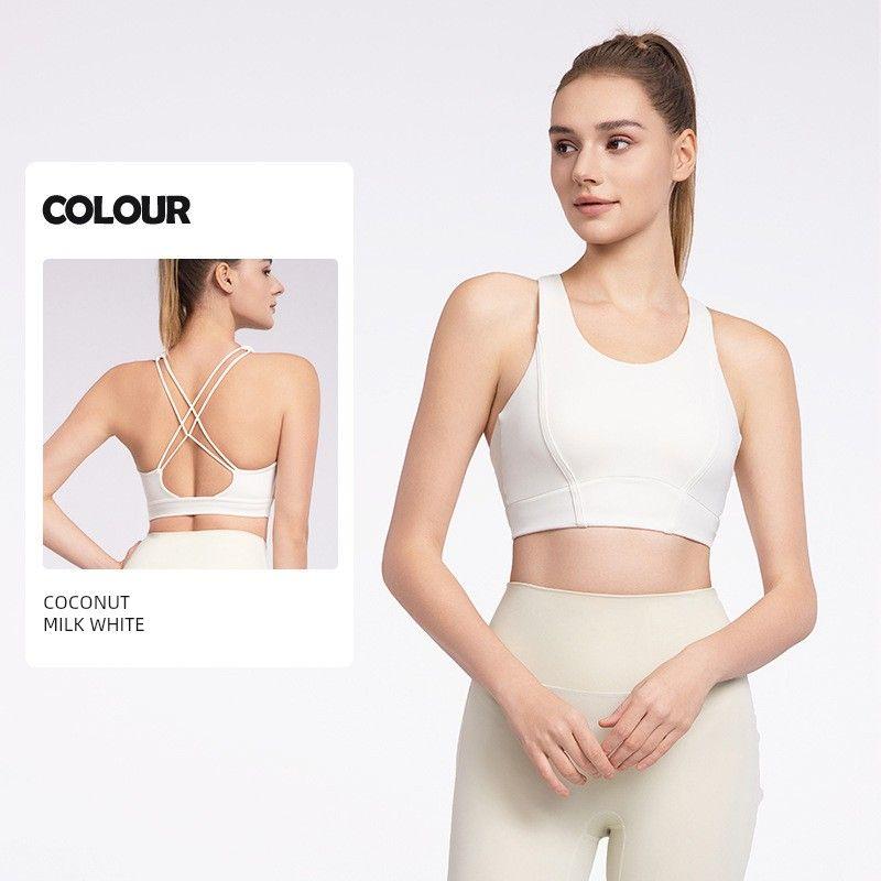 With Chest Pad Foreign Trade Sports Underwear Women Cool Feeling Beauty Back Running Yoga Vest No Running Cup Pilates Fitness Top