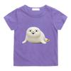 100% Cotton Sealook Cartoon Print Children's T-shirt Cute Manga Kids Tops Sports Breathable O-neck Tees Toddler Summer Anime T-shirt Funny T-shirt