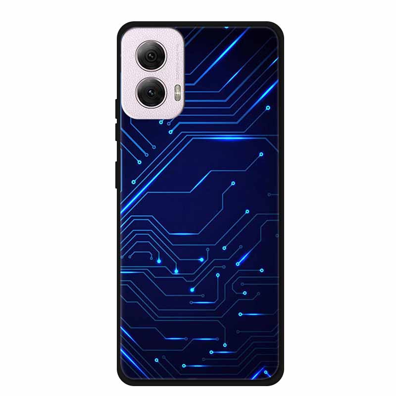 For Moto G Power 2024 Case TPU Animals Soft Silicone Phone Cases For Motorola G Power 2024 5G Wolf Protector Original Back Cover