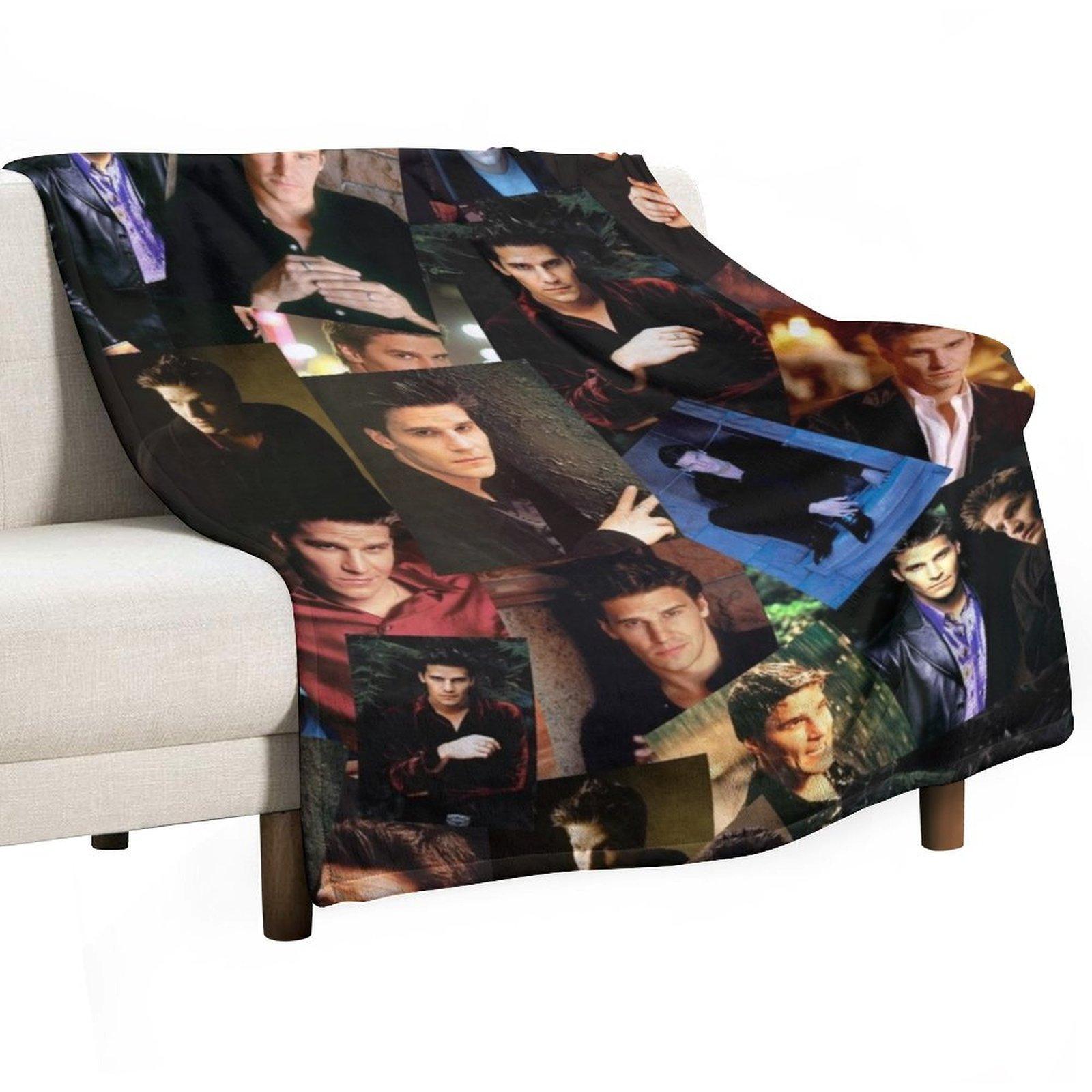 Angel Collage Throw Blanket Thermal Picnic Bed covers halloween Blankets 30x40in