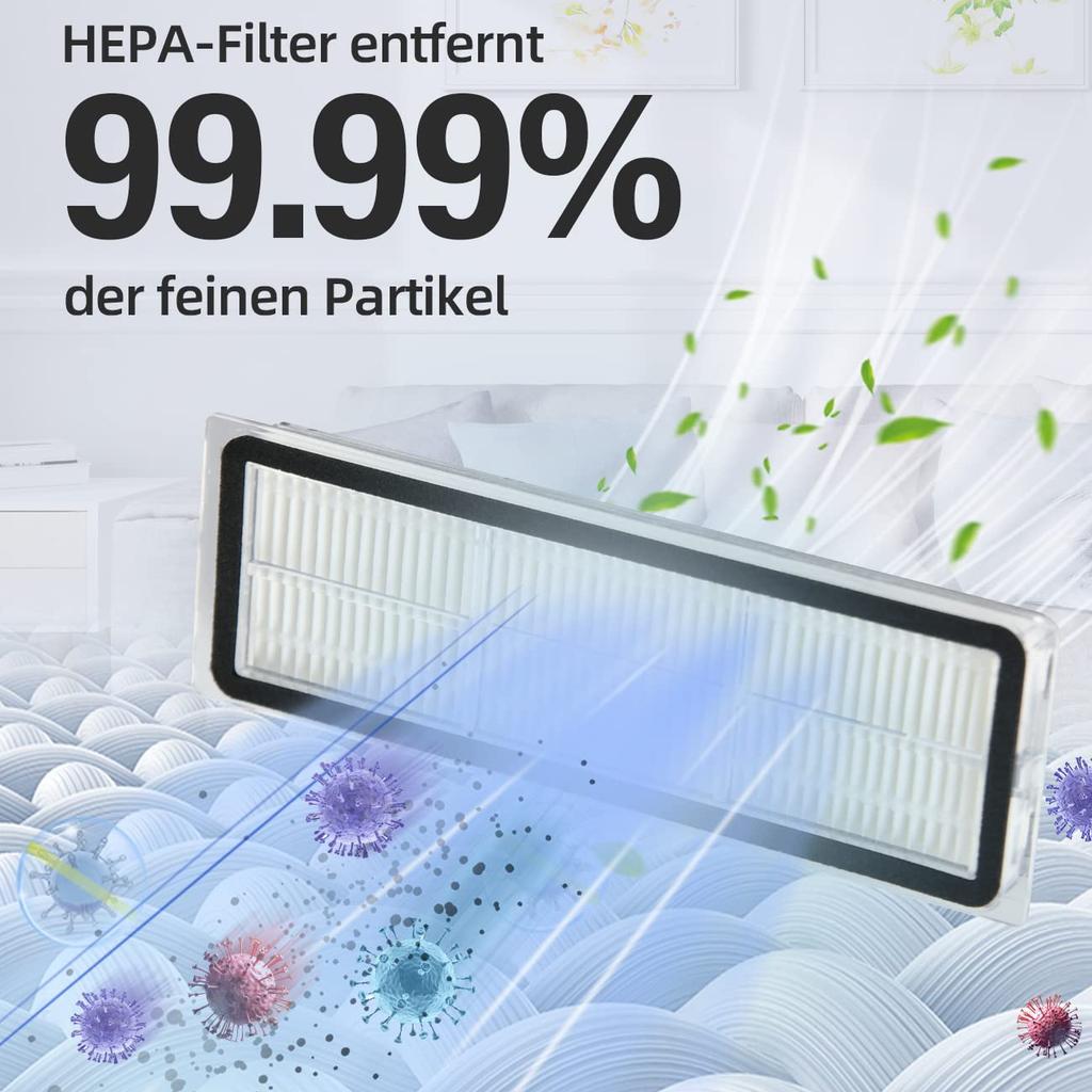 Compatible Accessories for Dreame L10s / L10 Ultra - 13-Piece Set with Rubber Main Brush and Super Absorbent Microfiber Wipes