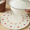 Erdbeermuster Topflappen Gewebte Baumwolluntersetzer Einfaches Platzset
