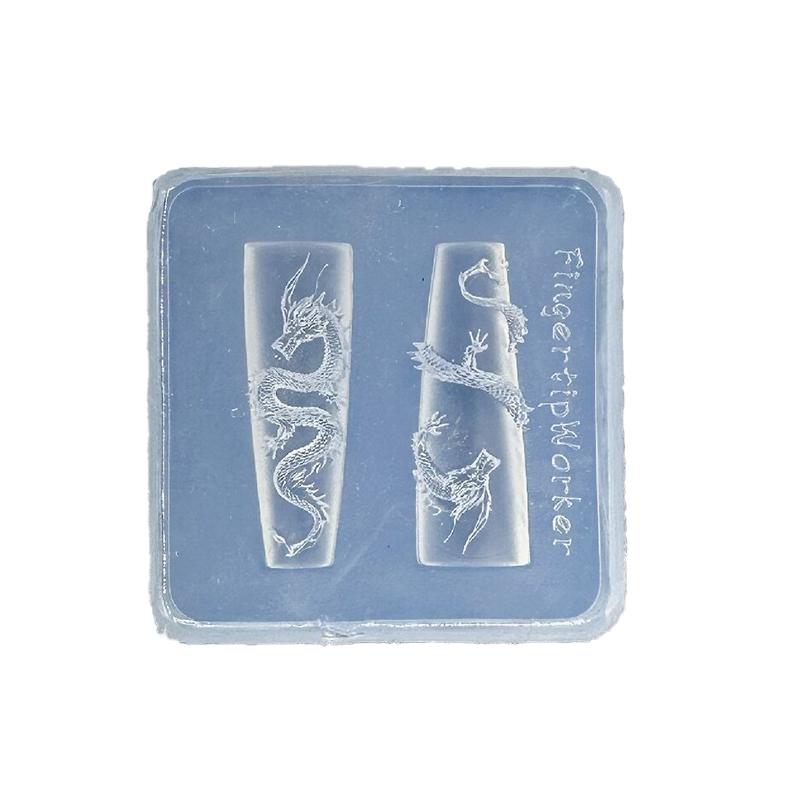 Cartoon Mini Snake Silicone Nail Mold Nail Stamping Stereoscopic Decorations Nails Diy Design Manicure Tools