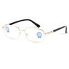 2024 Large Frame Anti-Blue Light Reading Glasses for Seniors, Metal Full Frame, Resin Lenses, Model 656