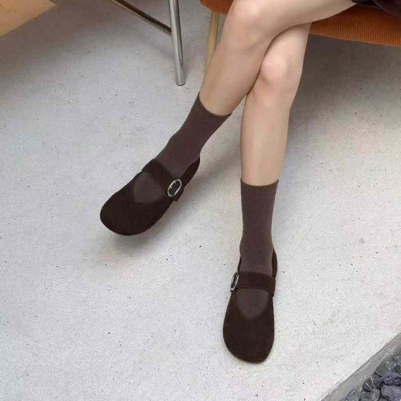 Fashion French Soft Sole Temperament Mary Jane Doudou Shoes Women's 2025 Autumn New Versatile Retro Slip-on Single Shoes