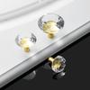 Brass Crystal Marble Handle European Light Luxury Diamond Light Ball Drawer Cabinet Wardrobe Door Handle