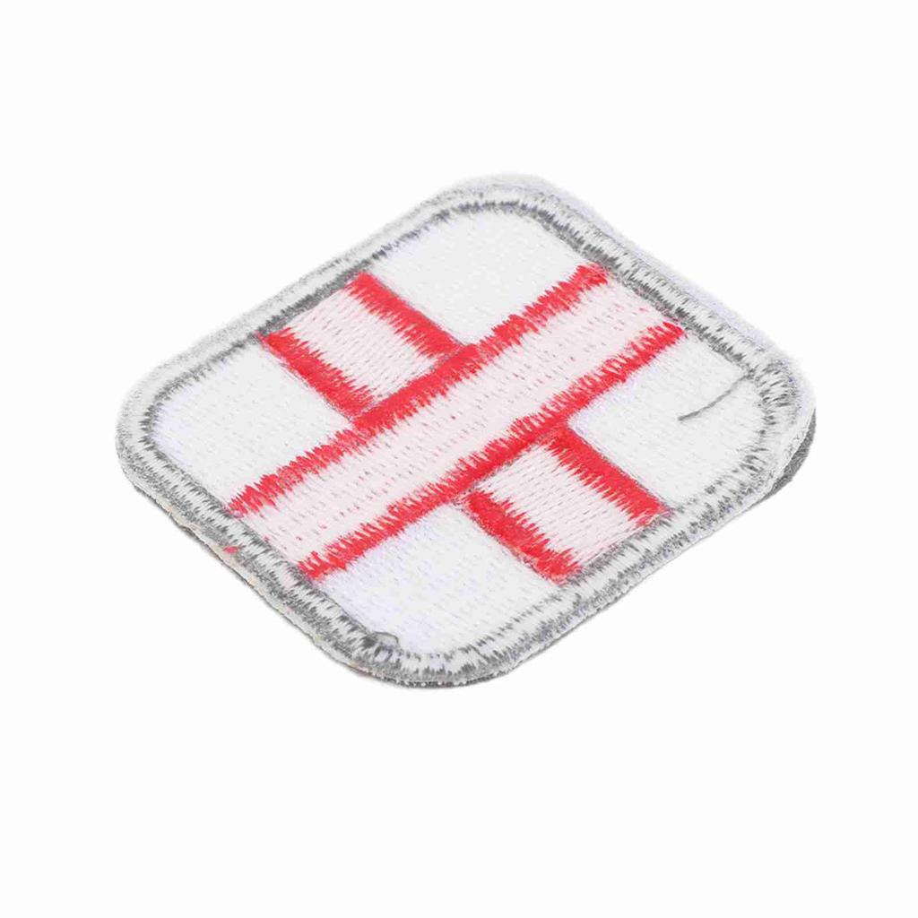 Medical Cross Embroidered Patch Hook&Loop Embroidery Applique Badge On Clothing Bag Hat(#2)