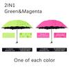 Red Leaf Portable Manual Folding Umbrella Flowering Umbrella In Water Black Glue Coated Light Weight UV Umbrella