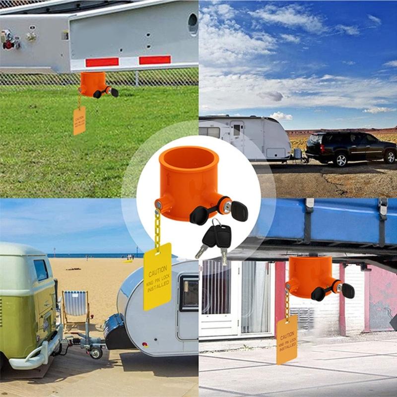 Reliable Lock Pin Lock Aluminum Trailer Security Device Weather Resistant Lock Simple Installation for Trailers RVs