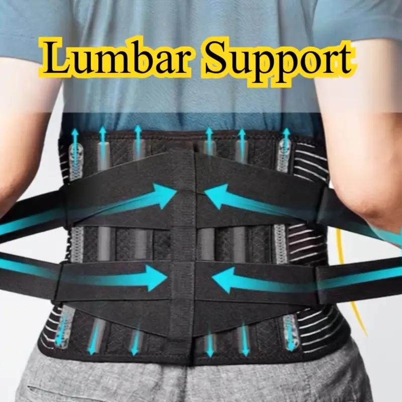 Unisex Sport Back Brace Lower Back Stress Relief Breathable Adjustable Waist Trainer Weight Loss Abdomen Belt,Ergonomic Design