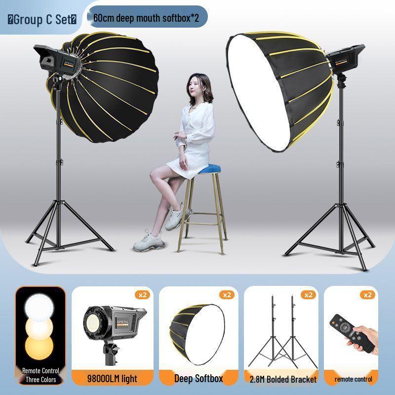 2025 Pro Streaming Beauty Fill Light with Parabolic Softbox Grid