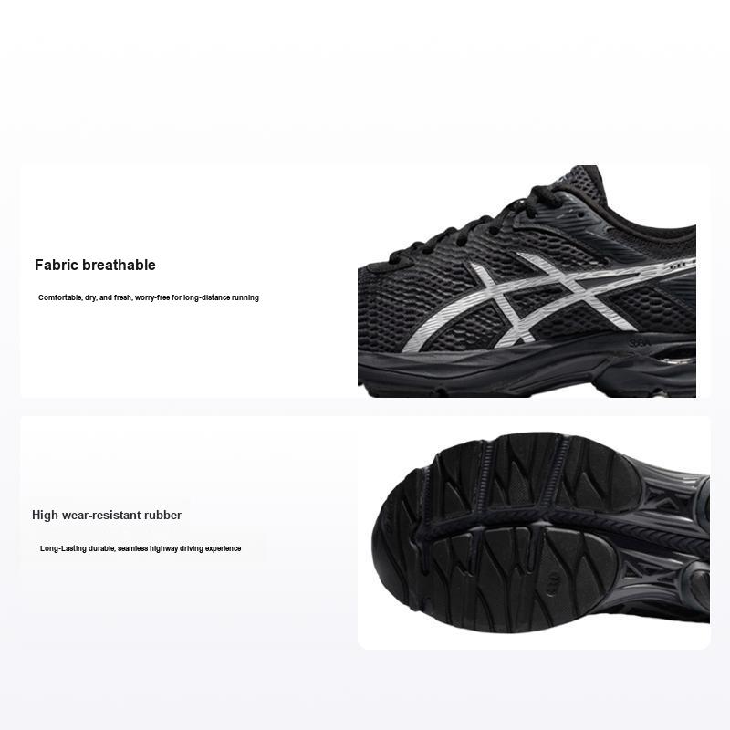Asics Gel-Flux 4 Άνετο Ύφασμα Συνθετικό Δέρμα Διαπνέον Ανθεκτικό Χαμηλού Προφίλ Παπούτσια Τρεξίματος Ανδρικά Παπούτσια Τρεξίματος Μαύρο 1011A614-024