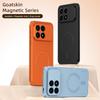 Custodia di Ricarica Wireless in Pelle di Capra per xiaomi POCO F8 Pro F8 Ultra X8 PRO MAX M8 PRO MAX Striscia Magnetica Integrata Copertura Protettiva