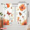 2pcs,2D Plane Printing Pattern Curtains Butterfly Bliss 100% Polyester (without Rod) Holiday Use for Bedroom, Living Room,