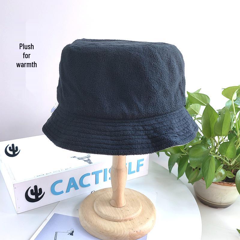 XXL Καπέλο Ψαρά με Επένδυση Fleece και Φθαρμένο Look για Γυναίκες & Άνδρες - Φθινόπωρο/Χειμώνας, Πολύ Μεγάλο για Στρογγυλά Πρόσωπα