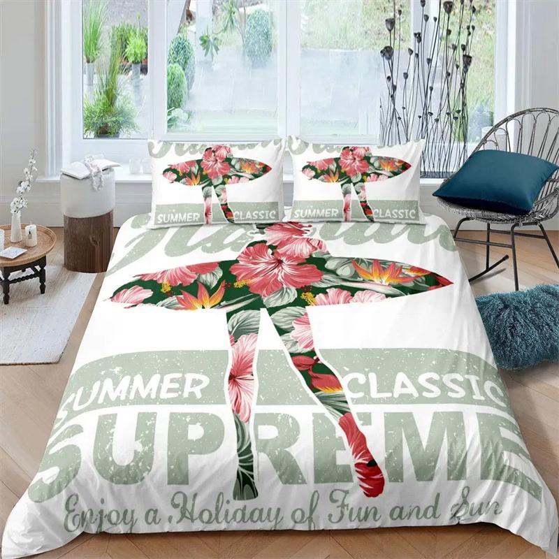Luxury Sunset Surfing Duvet Cover for Teens Boys Girls Adults Summer Beach Theme Bedding Queen King Size Gift