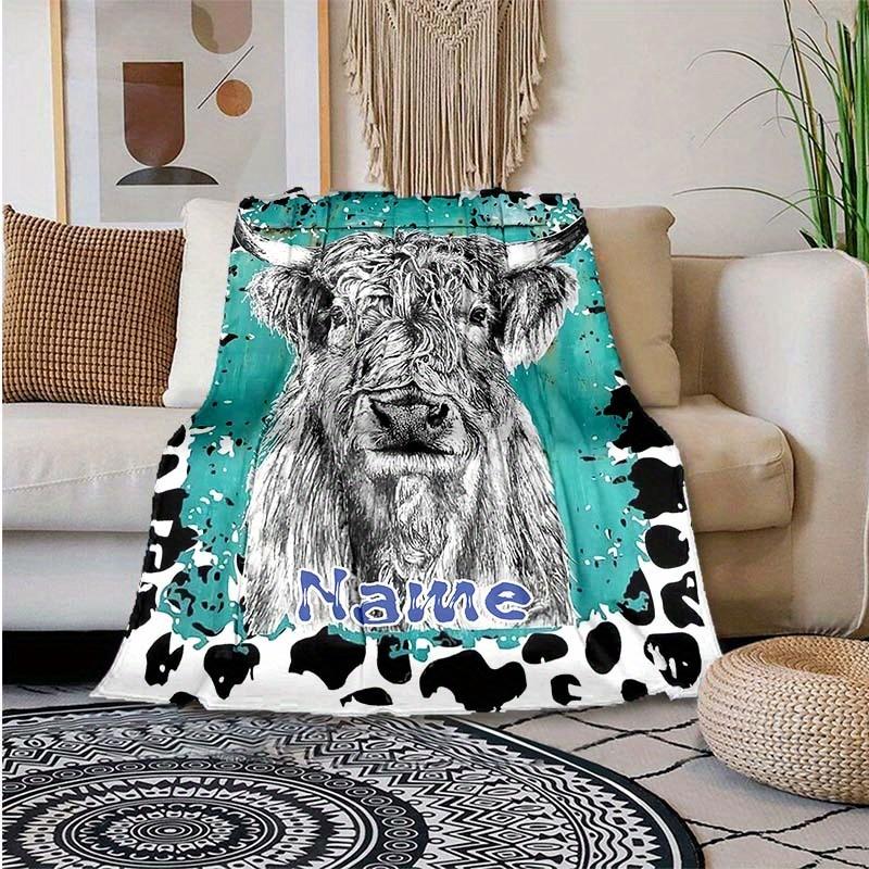 Yak Customize Your Name Outdoor Blanket Used For Chair Office Sofa Bed Camping Soft And Warm Giving Friends And Relatives Birthday Graduation Gift
