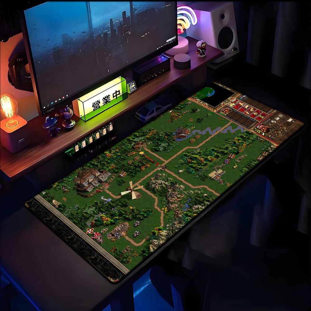 Heroes of Might and Magic Tappetino per Mouse con Mappa XXL Gomma Antiscivolo Tappetini per Mouse Tastiera Accessori da Gioco Tappetino Mouse xmm