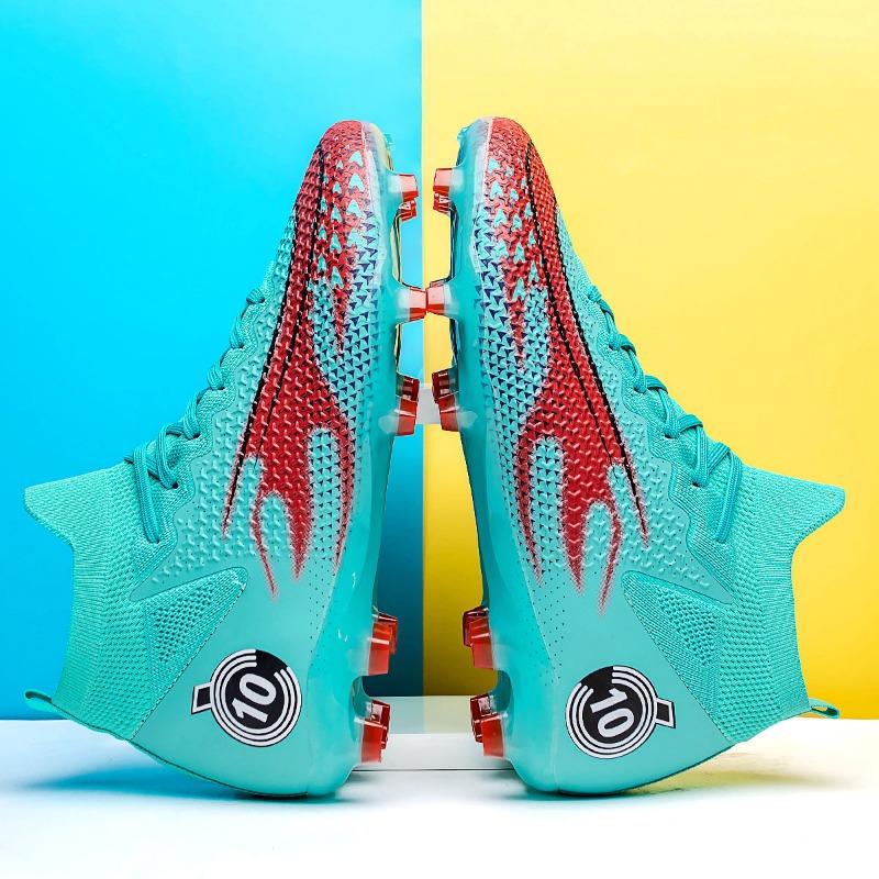 Unisex Fashion Outdoor High-Top Sport Fußballschuhe Leder Fußballschuhe für Kinder