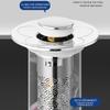 Not Clog Drain Stoppers with Accuracy Meshing Press Appear Sink Filter Steel ABS Coating Drain for Basin Bathtubs Kitchen