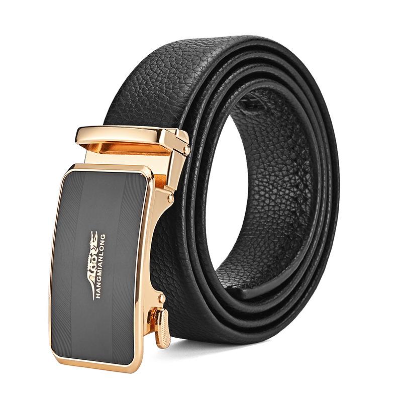 Crocodile Pure Men'S Belt Genuine Leather Light Business Cowhide Automatic Buckle Medium And Green Casual Pants Belt Men