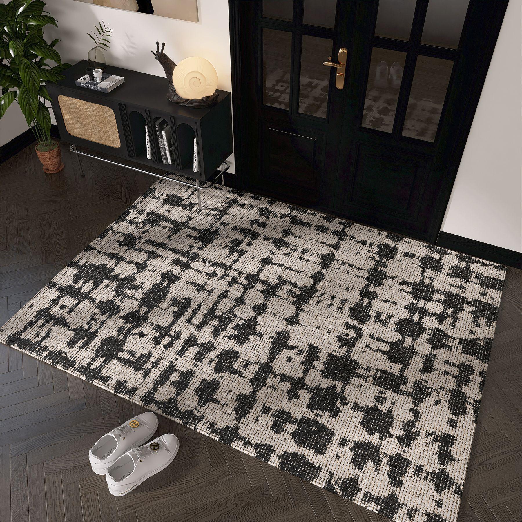 

Entrance Door Mat Entrance Carpet Foyer Foot Mat Dirt Resistant Mat Retro Door Mat 80 × 120Cm