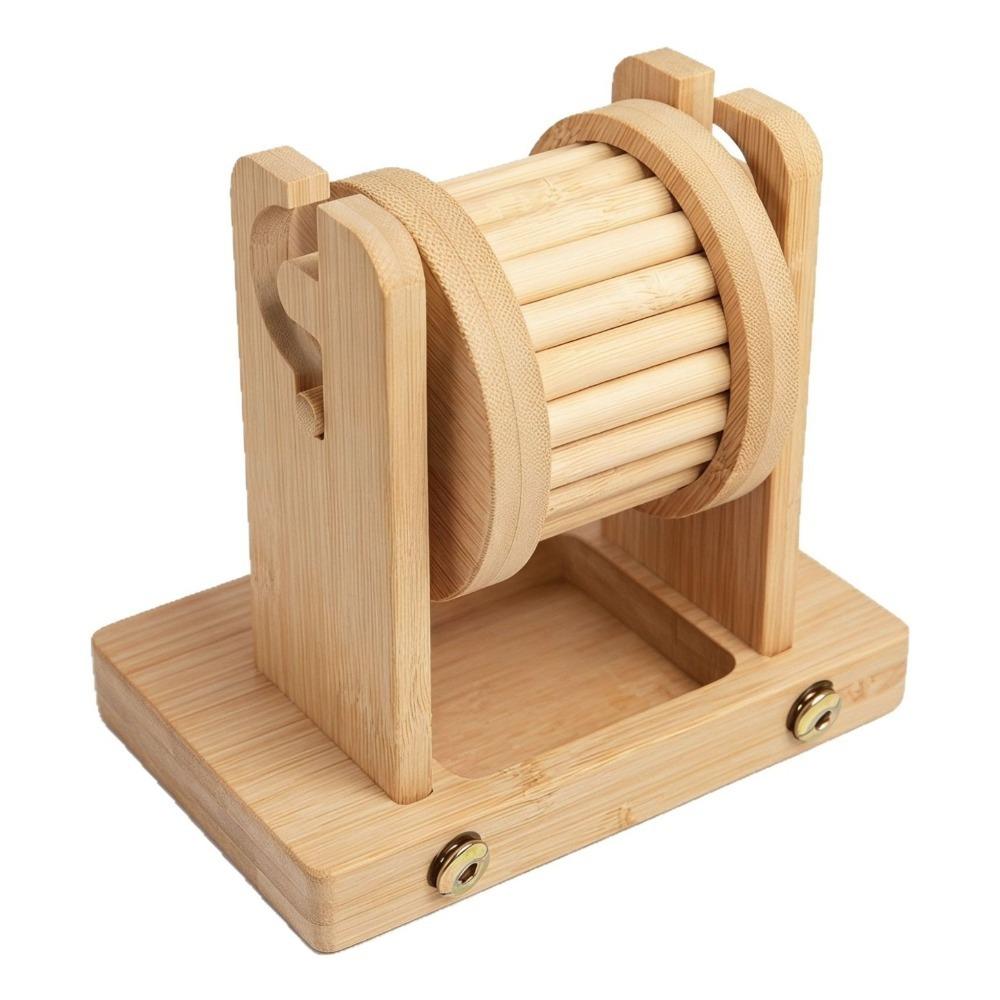 

Non-Toxic Hamster Foraging Toy Wood Hamster Wheel Forager Treat Dispenser Indoor Decor Wood